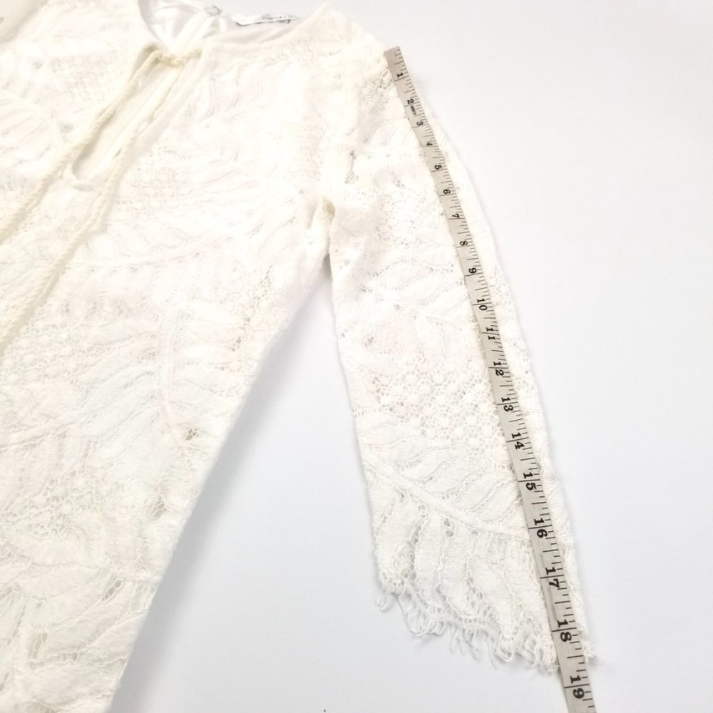 LOVERS + FRIENDS | White Lace Tassel Mini Dress XS - Picture 10 of 12